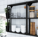 ENHET Wall frame shelves, anthracite, 60x15x75 cm