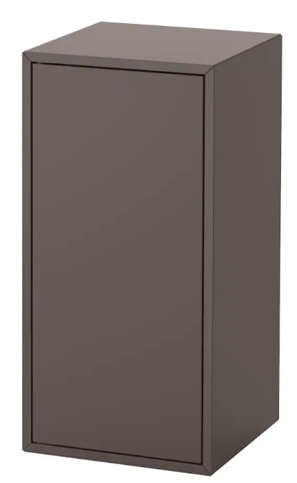 EKET Cabinet w door and 1 shelf, dark grey, 35x35x70 cm