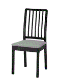 EKEDALEN Chair, black/Orrsta light grey