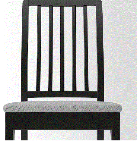 EKEDALEN Chair, black/Orrsta light grey