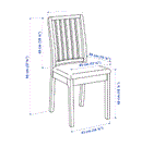 EKEDALEN Chair, black/Orrsta light grey