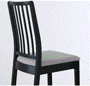 EKEDALEN Chair, black/Orrsta light grey