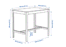 EKEDALEN Bar table, dark brown, 120x80x105 cm