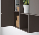 EKET Cabinet w door and 1 shelf, dark grey, 35x35x70 cm