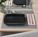 FÄRGKLAR Plate, set of 4 matt dark grey, 30x18 cm