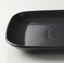 FÄRGKLAR Plate, set of 4 matt dark grey, 30x18 cm