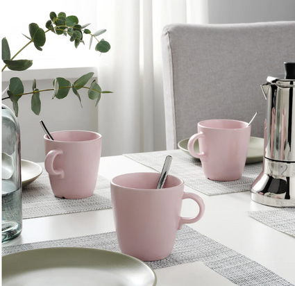 FÄRGKLAR Mug, matt light pink, 37 cl