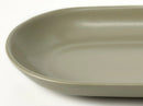 FÄRGKLAR Serving plate, matt green, 27x14 cm