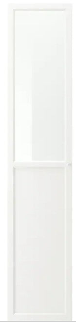 OXBERG Panel/glass door, white, 40x192 cm