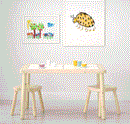 FLISAT Children's table, 83x58 cm