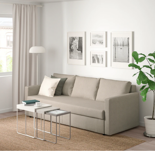 FRIHETEN 3-seat sofa-bed, hyllie beige