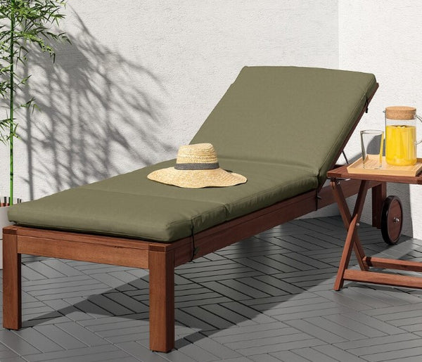 FRÖSÖN Sun lounger cushion Cover, outdoor green, 190x60 cm