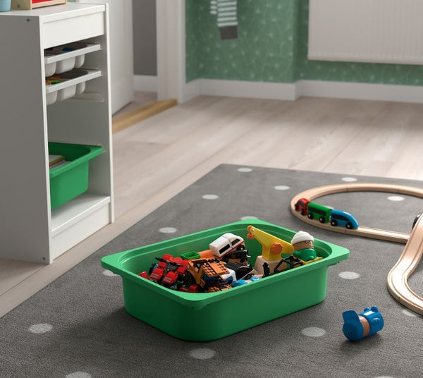 TROFAST Storage box, green, 42x30x10 cm