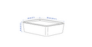 KUGGIS Box with lid, white, 18x26x8 cm