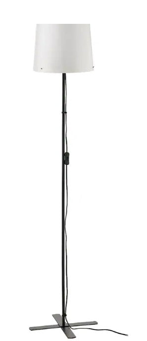 BARLAST Floor lamp, black/white, 150 cm