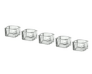 GLASIG Tealight holder, clear glass, 5x5 cm