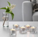 GLASIG Tealight holder, clear glass, 5x5 cm