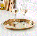 GLATTIS Tray, brass-colour, 38 cm