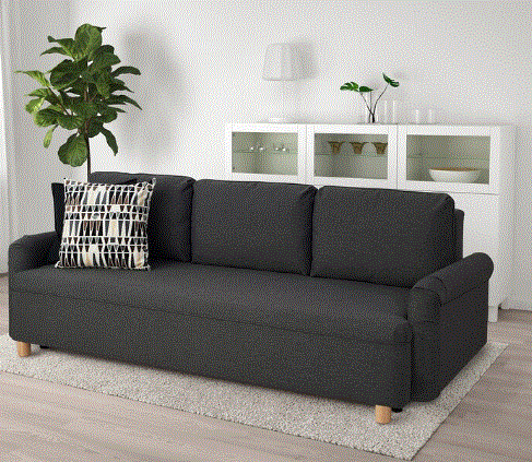 GRIMHULT 3 seat sofa bed grey