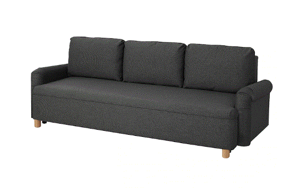 GRIMHULT 3 seat sofa bed grey