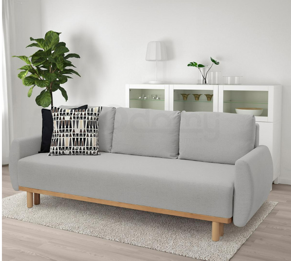 GRUNNARP 3 seater sofa bed gray