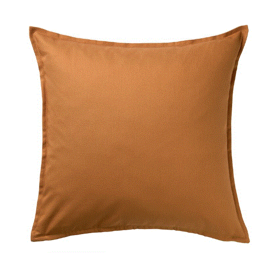 GURLI Cushion cover, brown-yellow, 50x50 cm