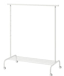 RIGGA Clothes rack, white, 111x51x126cm