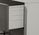 HELMER Drawer unit on castors, dark grey/light grey, 28x69 cm