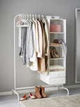 RIGGA Clothes rack, white, 111x51x126cm