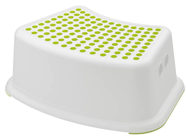 FÖRSIKTIG Children's stool, white/green