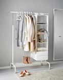 RIGGA Clothes rack, white, 111x51x126cm