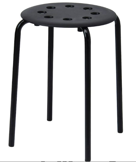 MARIUS Stool, black, 45 cm