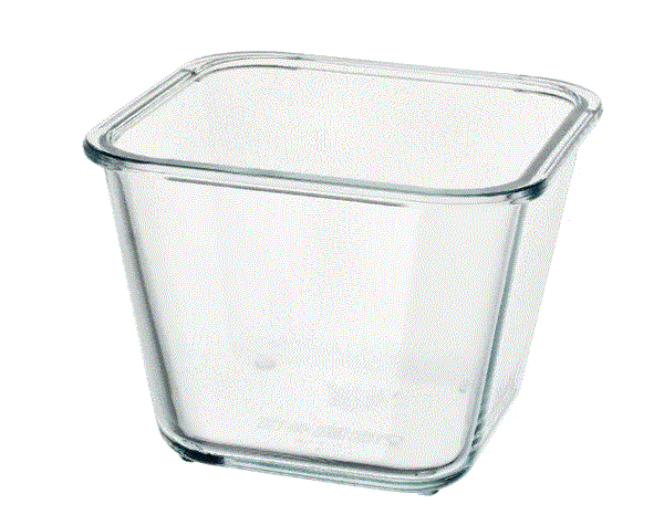 IKEA 365+ food container square/glass