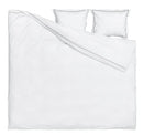 SILVERTISTEL Duvet cover and 2 pillowcases, white/dark grey, 200x200/50x60 cm