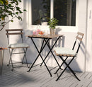 TARNO Table, outdoor, black/light brown, 55x54 cm