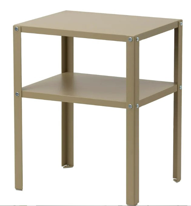 KNARREVIK Bedside table, beige-green, 37x28 cm