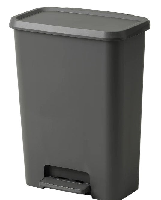 KNÖCKLA Pedal bin, dark grey, 50 l