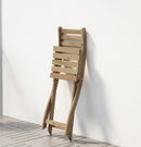 ASKHOLMEN Chair, outdoor, foldable light brown stained