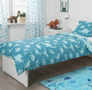 JÄTTELIK Duvet cover and pillowcase, dinosaur/blue, 150x200/50x60 cm