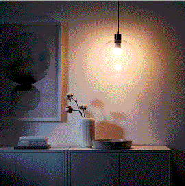 JAKOBSBYN Pendant lamp shade, clear glass, 30 cm