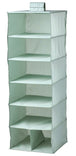 STUK storage with 7 compartments, 30x30x90 cm, light grey-green