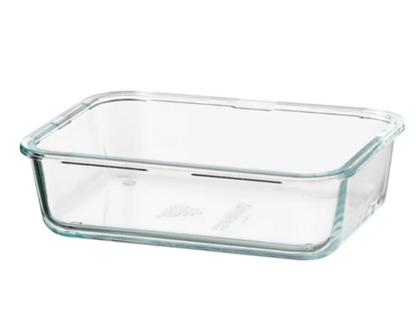 IKEA 365+ Food container, rectangular/glass, 1.0 L