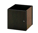 KALLAX Insert with door, black-brown, 33x33 cm