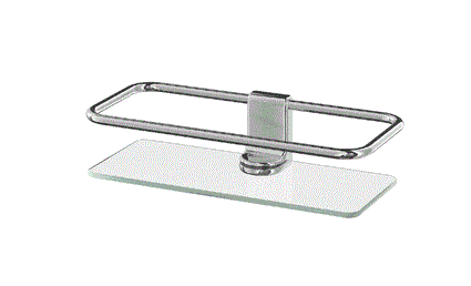 KALKGRUND Shower shelf, chrome-plated, 24x6 cm