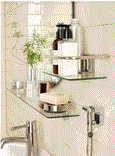 KALKGRUND Shower shelf, chrome-plated, 24x6 cm