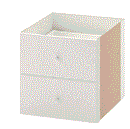 KALLAX Insert with 2 drawers, white, 33x33 cm 13x13 "