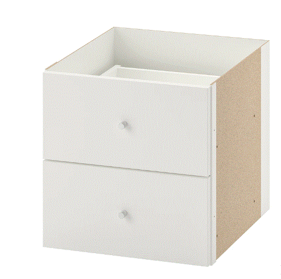 KALLAX Insert with 2 drawers, white, 33x33 cm 13x13 "