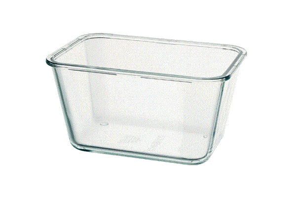 IKEA 365+ Food container, rectangular/glass, 1.8 L