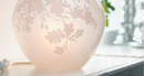 KNUBBIG Table lamp, cherry-blossoms white, 18 cm