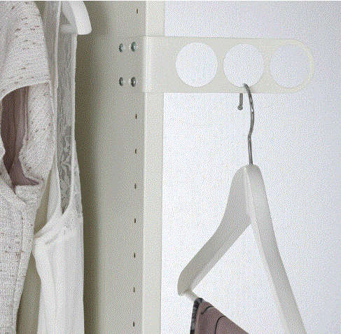 KOMPLEMENT Valet hanger, white, 17x5 cm